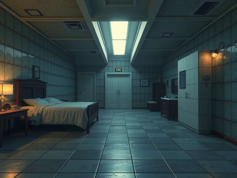 A dramatic scene from an Episode story depicting a character facing a moment of intense psychological choice, representing a psychotic episode path.