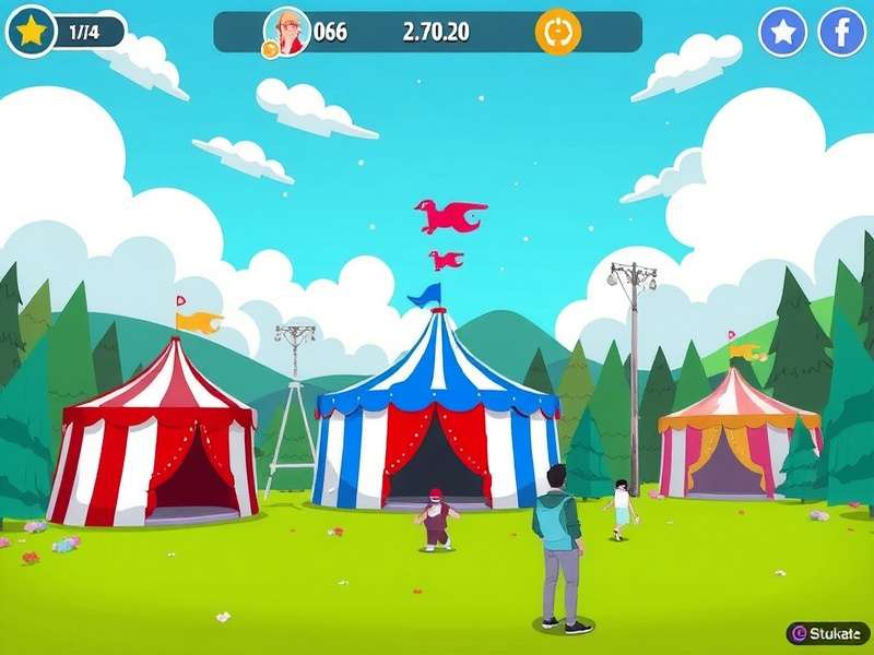 Episode 5 Digital Circus main characters in a vibrant circus tent