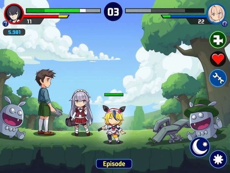 Episode character with neon hair and leather jacket making a defiant pose