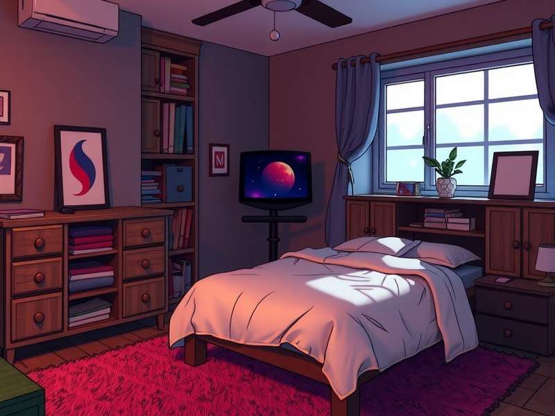 A beautifully designed modern bedroom with soft lighting, relevant to Episode Interactive background creation