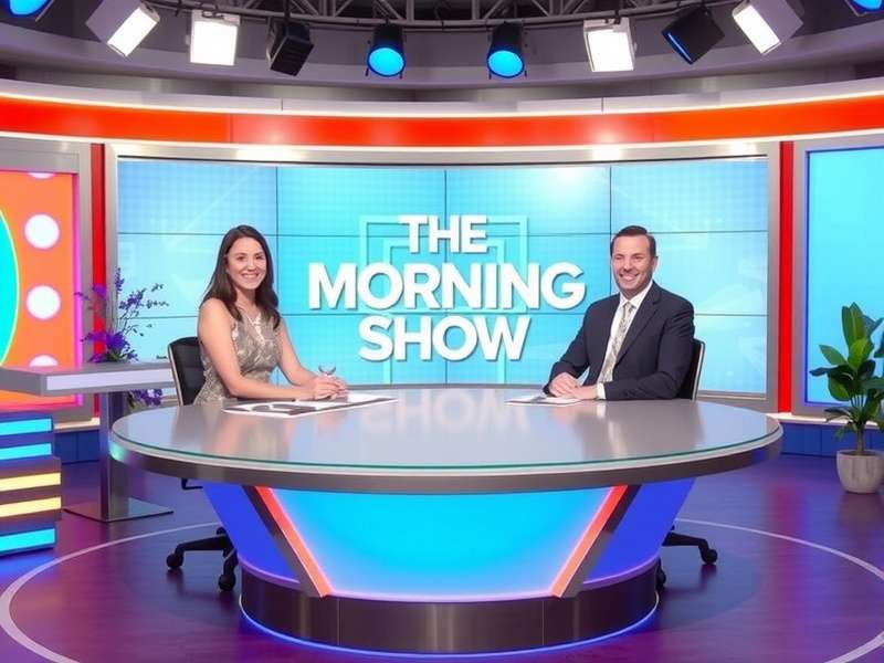 Screenshot from Episode's The Morning Show game showing the main character in a TV studio