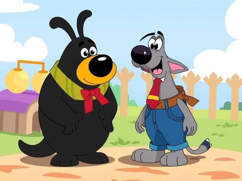 The Sooty Show characters: Sooty, Sweep, and Soo with presenter