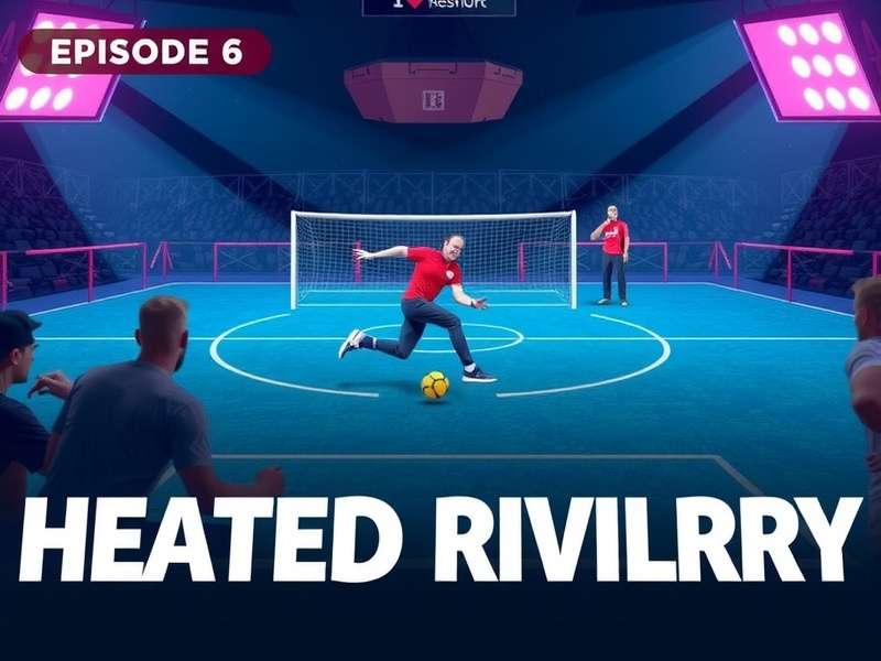 Two characters in formal wear facing each other at a gala event in Episode 6 Heated Rivalry