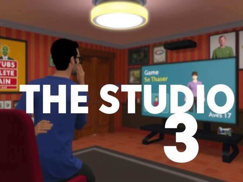 The Studio Episode 3 — main setting in a London film studio with neon lights and editing bays